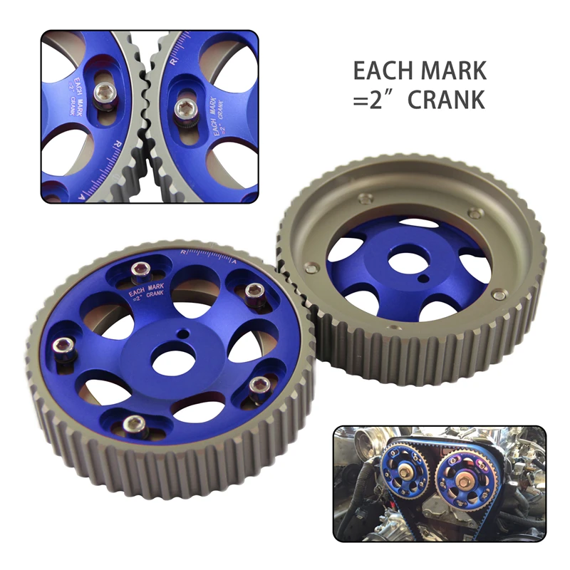 2PCS Adjustable Cam Gears Pulleys for Toyota Supar Chaser Creasta Crown Mark II Soarer Verossa 1JZ-GTE 2JZ-GTE