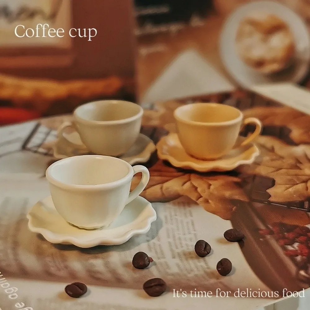 

Nordic Style Mini Cup Drinks Model Toys Miniature Dollhouse Exquisite Coffee Mug Dish Set Kids Gift Dessert Latte