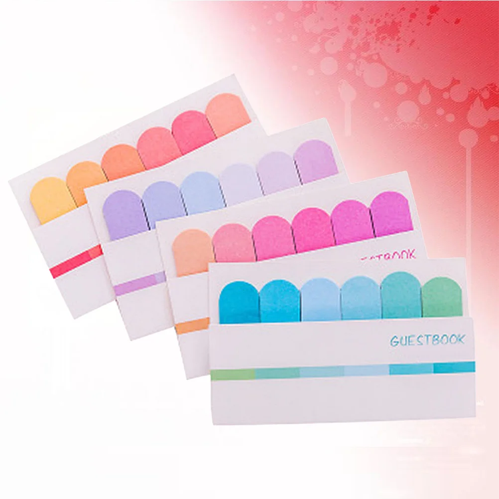 8pcs Gradient Smooth Writing Memo Pads For Office School Home Organization Plan Notes Mini Note Sticker