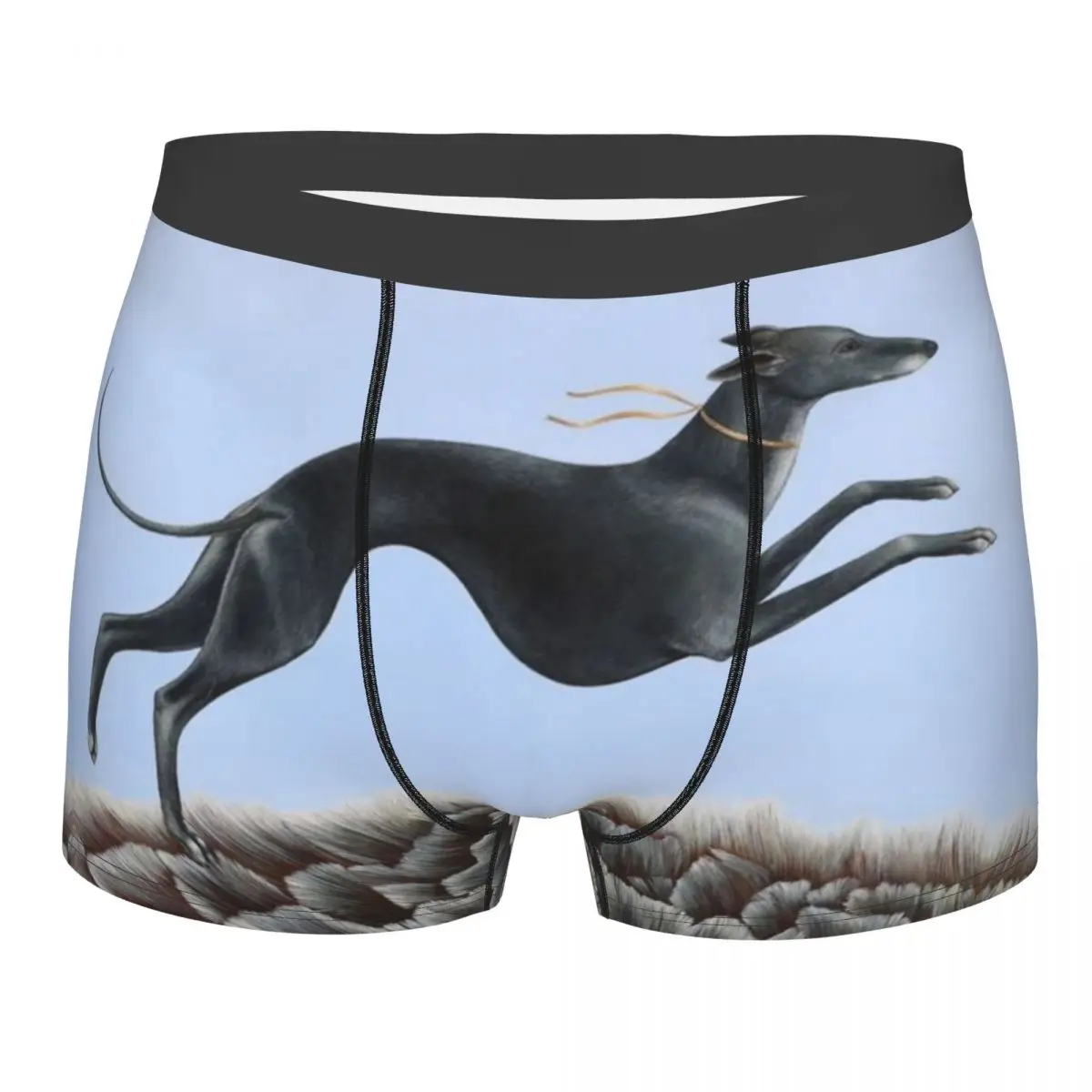 Custom Greyhound Jumping Boxers Shorts Mens Whippet Sihthound Dog Briefs Underwear Fashion Underpants