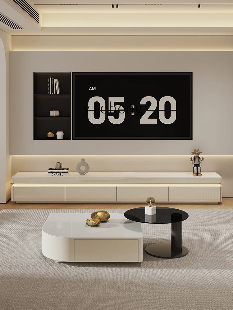 

TQH coffee table modern simple tempered glass living room home low table desk decoration