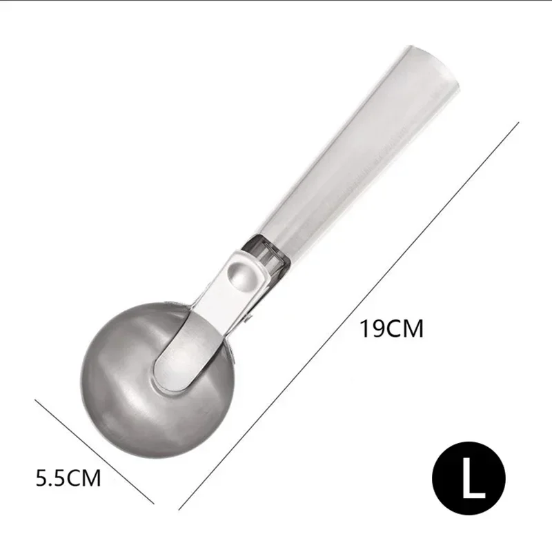 Stainless Steel Ice Cream Spoon Multifunctional Spoon for Ice Cream Dual-Purpose Scoop Fruit Watermelon Spoon Ball Scoop BJL001