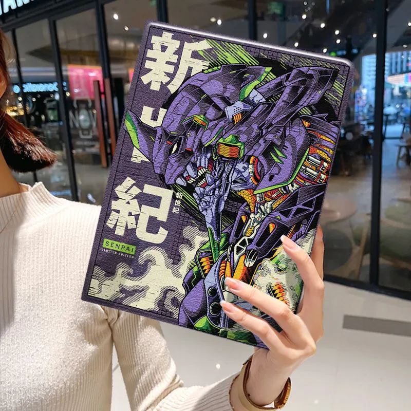 Neon Genesis Evangelion Anime Periphery EVA Apple 2021 iPad 9 Case Pro/mini/air Book Three Fold Mobile iPad Case Tablets