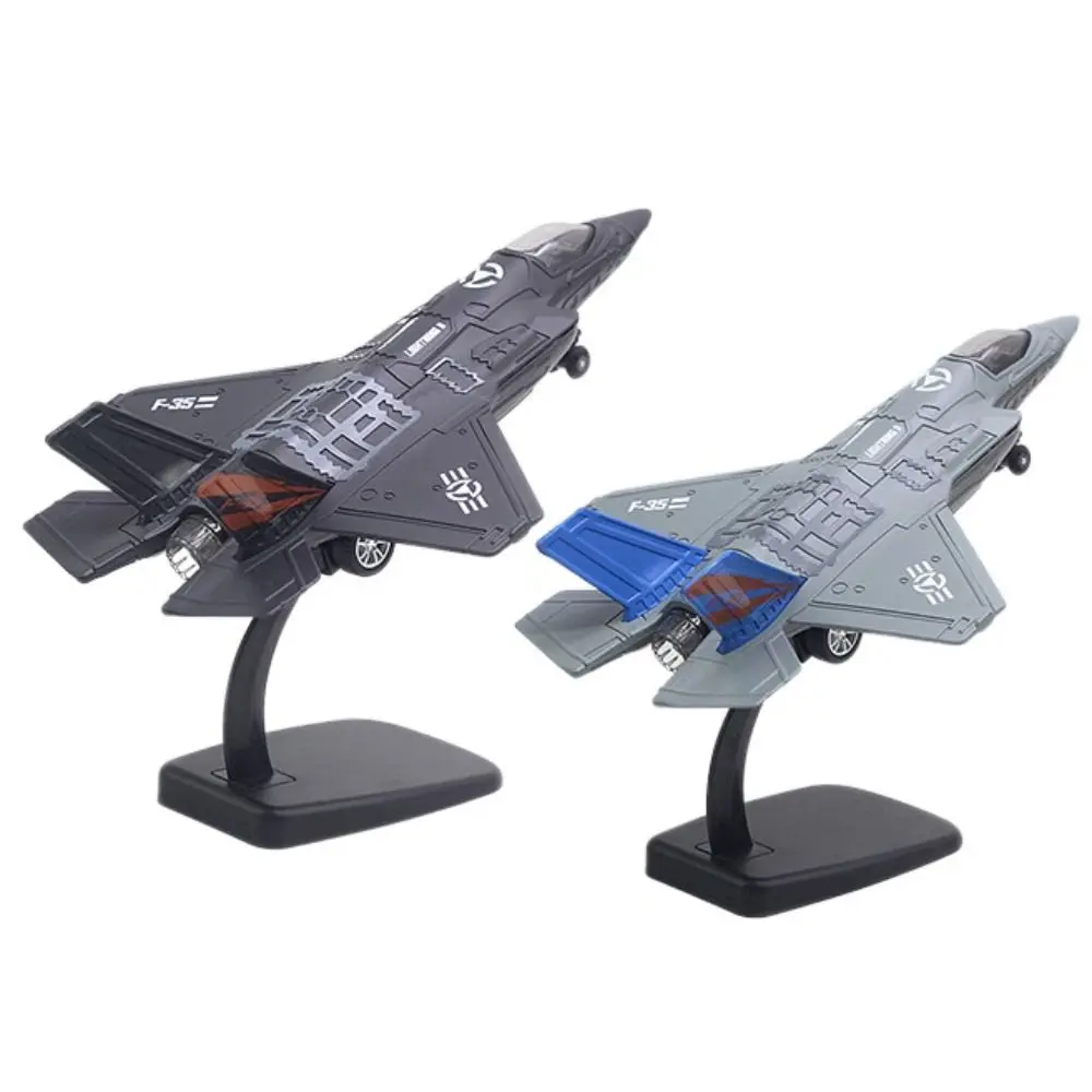 Pullback & Go Jet Rafale Brinquedo de aeronave de combate com som leve Diecast F16 F22 F35 Aviao Modelo de avião Kid Boy Gift