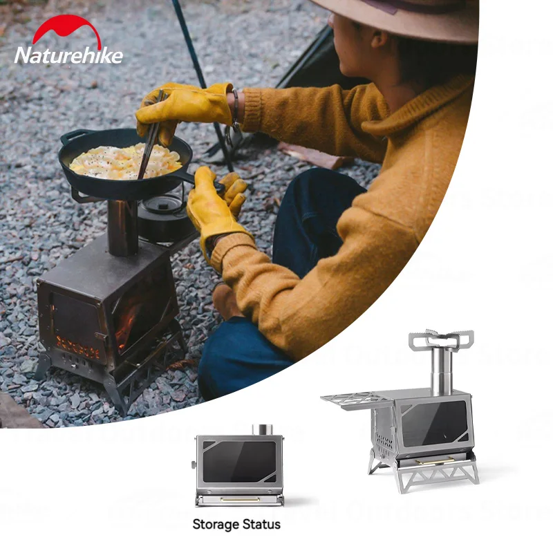 

Naturehike Wood Burner Stove Portable Firewood Square Stove Stainless Steel Outdoor Fire Heater Tent Stove Picnic Hiking Camping