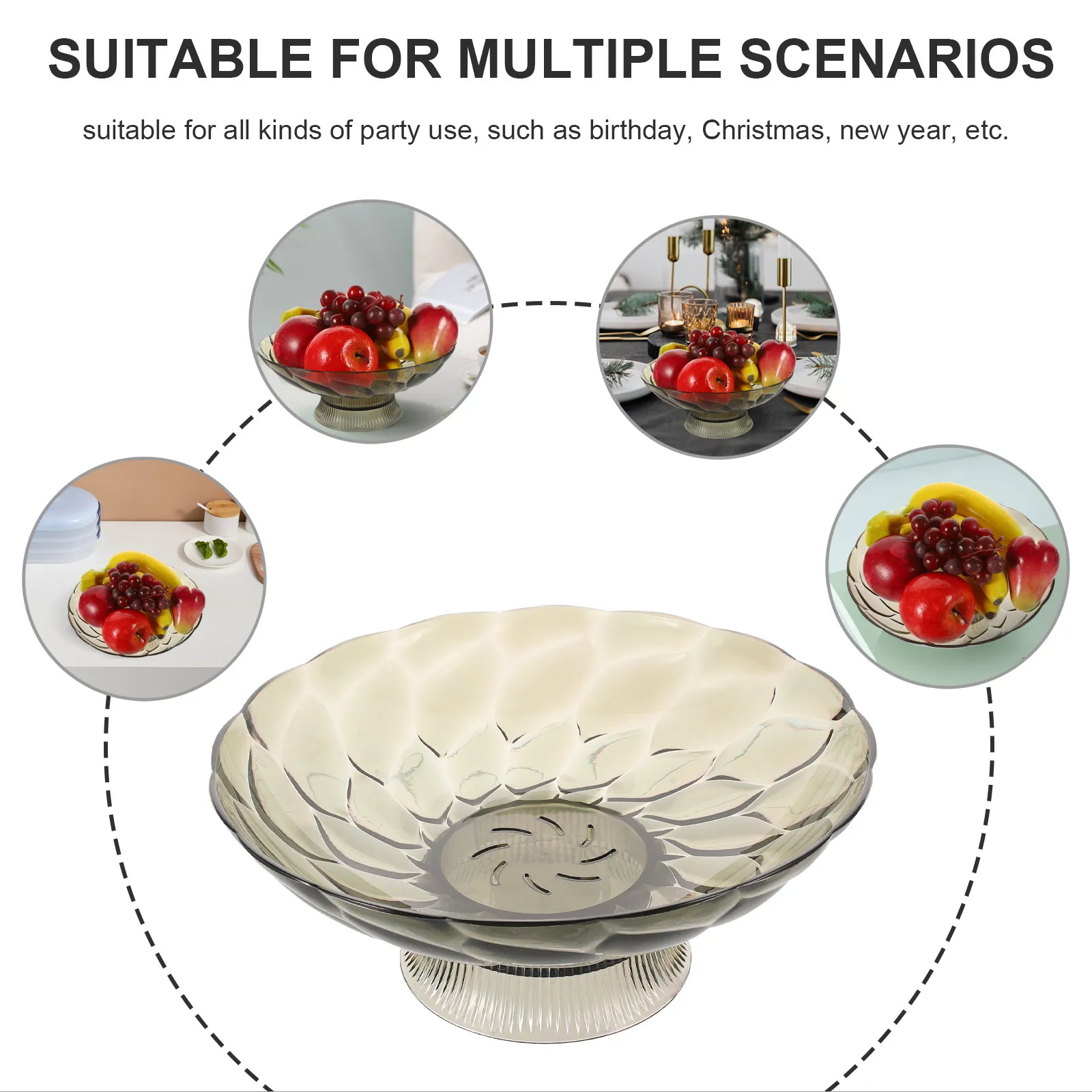 Draining Fruit Tray Large Capacity Modern Design Suitable for Snack Fruit Storage Ideal for Party Wedding Anniversary Decorative