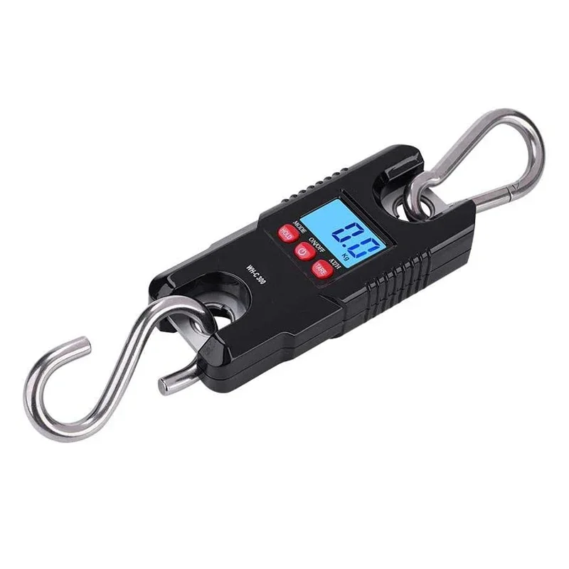 300kg Electronic Scale Digital  Balance Fishing Weighing Heavy Hanging Stainless Steel Hook Scale ABS Luggage Scale