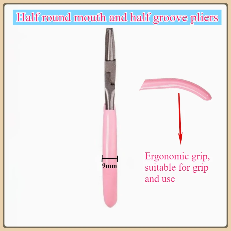 DIY tool 5-inch half groove needle pliers needle pliers steel wire jewelry winding handmade gold silver and copper wire shaping