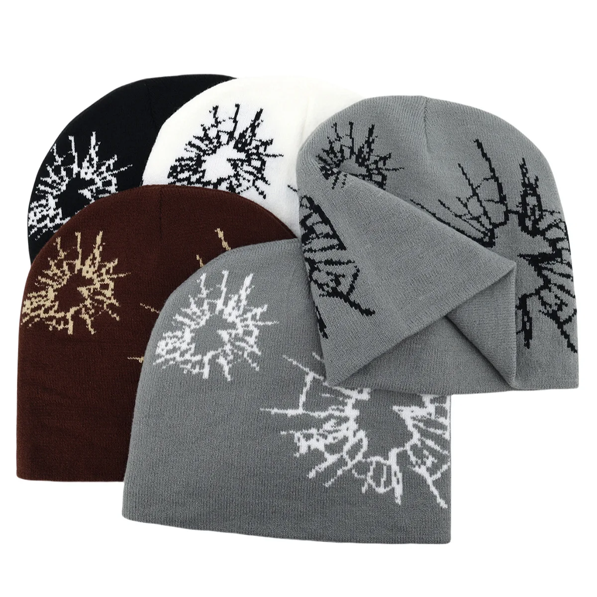 Y2K Street Hiphop Beanies Neuheit Strickmütze Winter Herbst Outdoor Warm halten Unisex Skifahren Mütze Mode Skullcap Kalte Mütze Winddicht