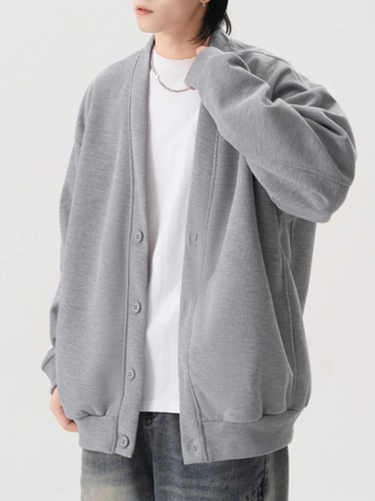 

Японский открытый кардиган в стиле ретро, толстовка Jaet, свободный повседневный универсальный вязаный топ для мужчин и женщин, весна-осень, ленивый ...