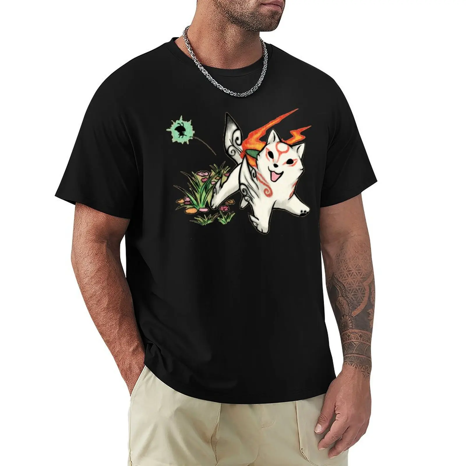 

Small Okami T-Shirt summer top cotton man t-shirts shirts graphic fruit of the loom mens t shirts