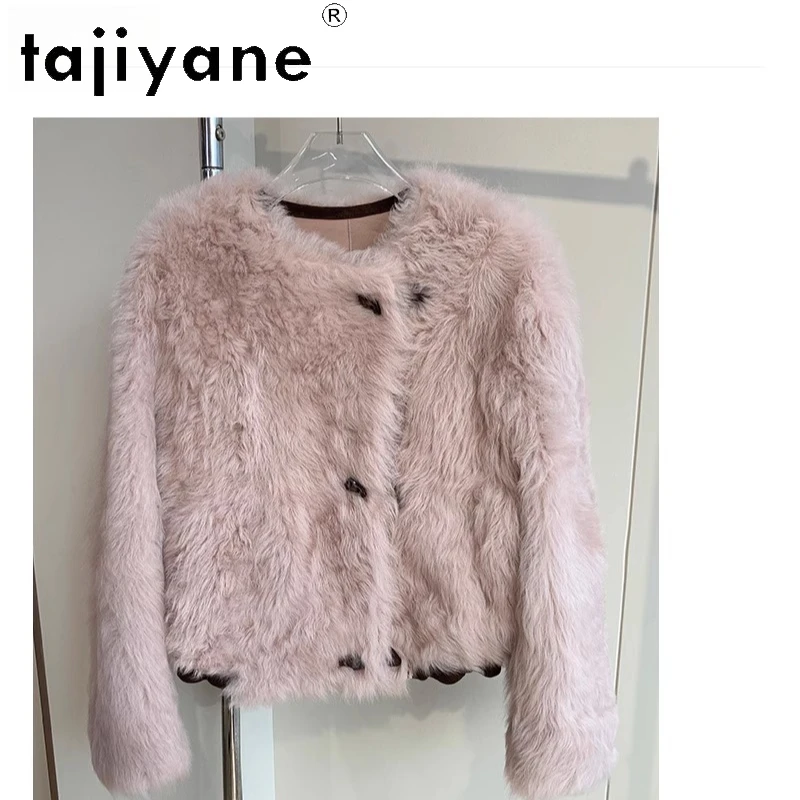 TAJIYANE 100 % natürliche toskanische Wolle Schaffell doppelseitigen Pelzmantel Frau High-End kurze echte Pelzjacke Winterkleidung 2025 Nguy
