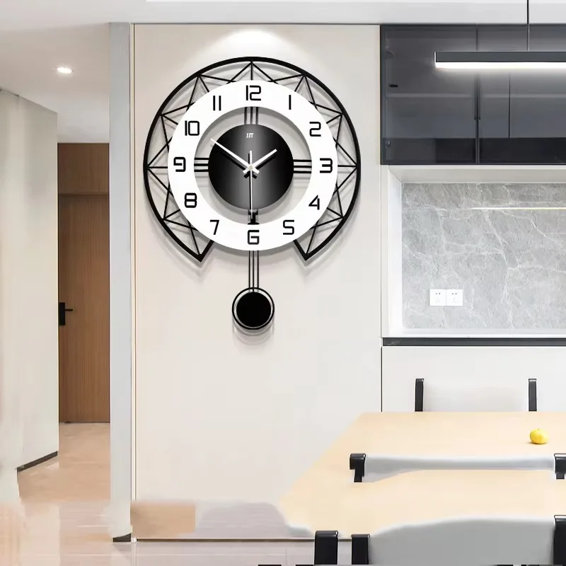 Vertical Large Vertical Wall Clock Unique Pendulum Modern Design Wall Clock Corner Nordic Cool Horloge Mural Home Decor Items