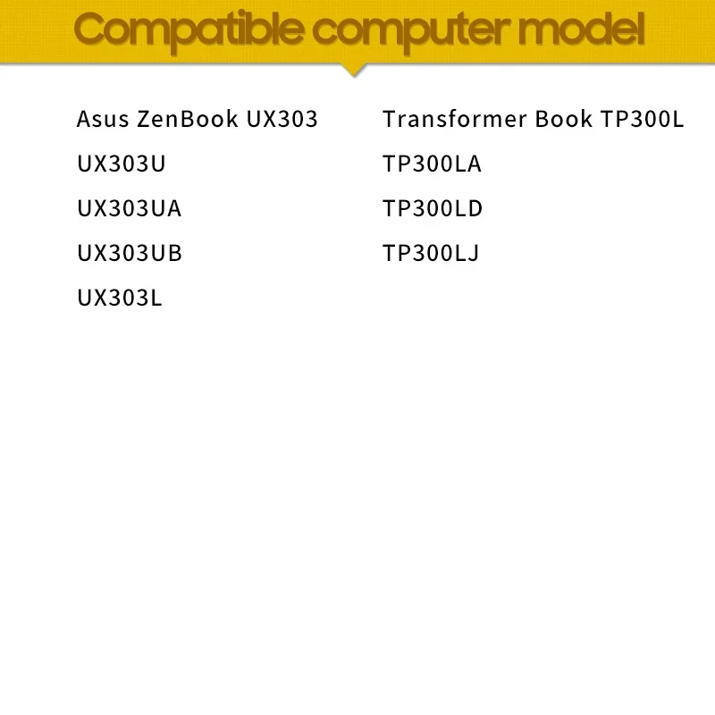 Original Replacement Battery C31N1339 For Asus ZenBook UX303UB UX303LN Q302L UX303 UX303L UX303LA TP300 TP300L Battery