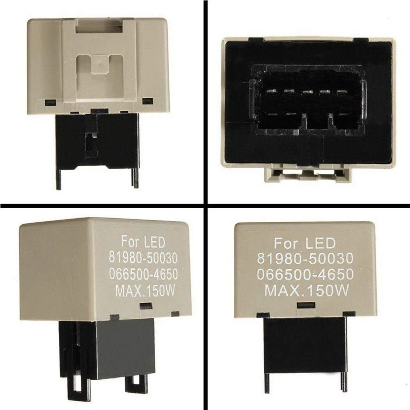 #81T Automotive Parts & Accessories,Car Accessories 8-Pin Electronic Flasher Relay,Gray