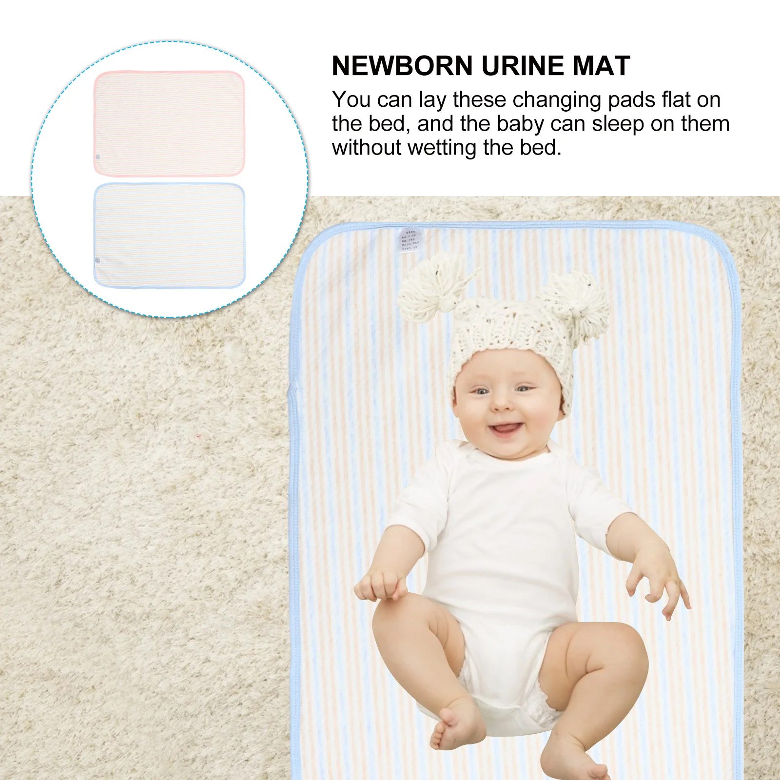 2 قطعة منصات تغيير الطفل قابلة لإعادة الاستخدام وسائد حفاضات القطن قابل للغسل البول حصيرة لحديثي الولادة طفل المنزل السفر طفل البول وسادة #4