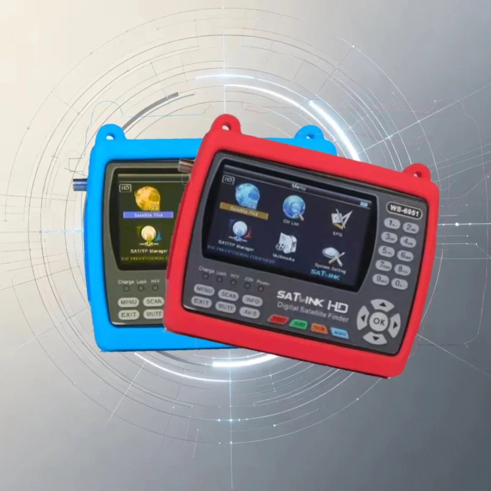 Satlink WS‑6951 DVB‑S/S2 Satellite Finder Meter MPEG‑2/MPEG‑4 Compliant With Backlight Handheld Digital TV Signal Tester