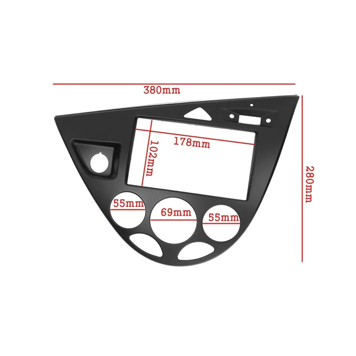 2 Din Car Radio Frame Fascia Trim Dash Mount for Ford Fiesta 1995-2001 Auto Fascia for Focus 1998-2004 LHD