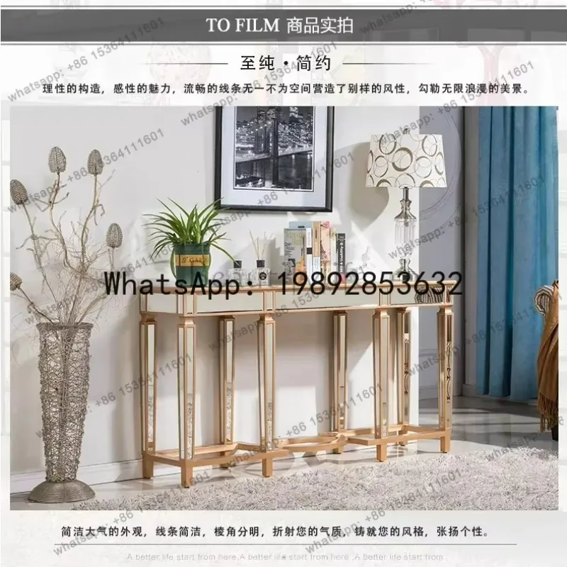 Light Luxury Entrance Table Simple Modern Entrance Strip Case Against The Wall Entrance Hall Storage Corridor European Style