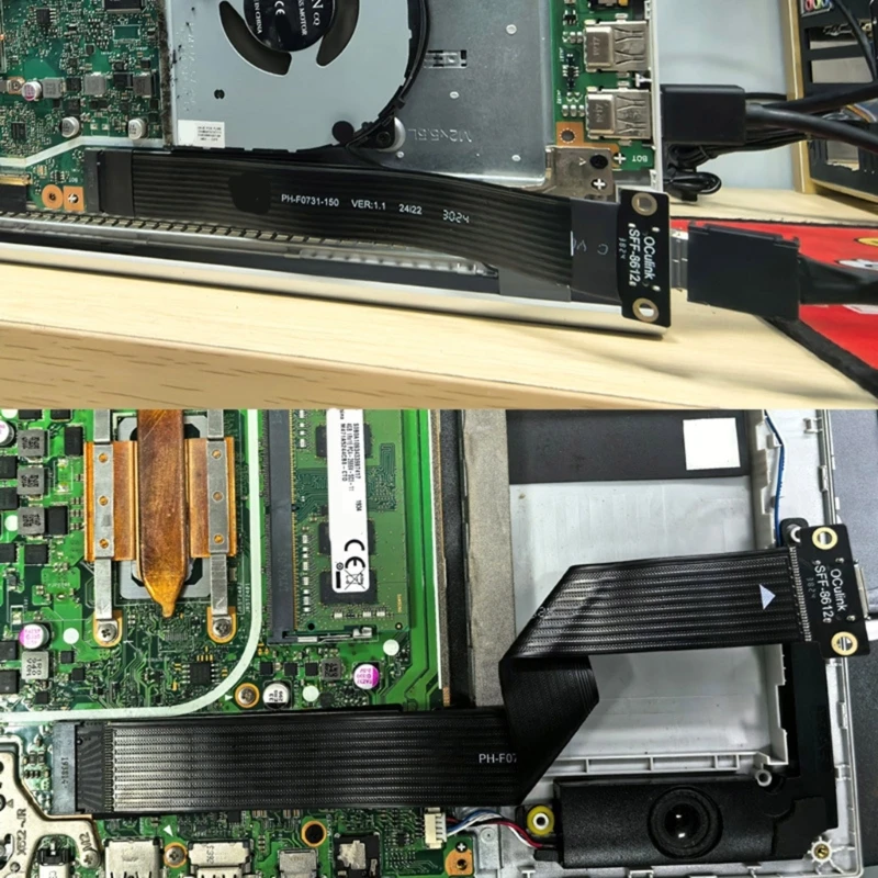 Cable extensión conector Precise M.2 NVMe a Oculink SFF-8611 SFF-8612