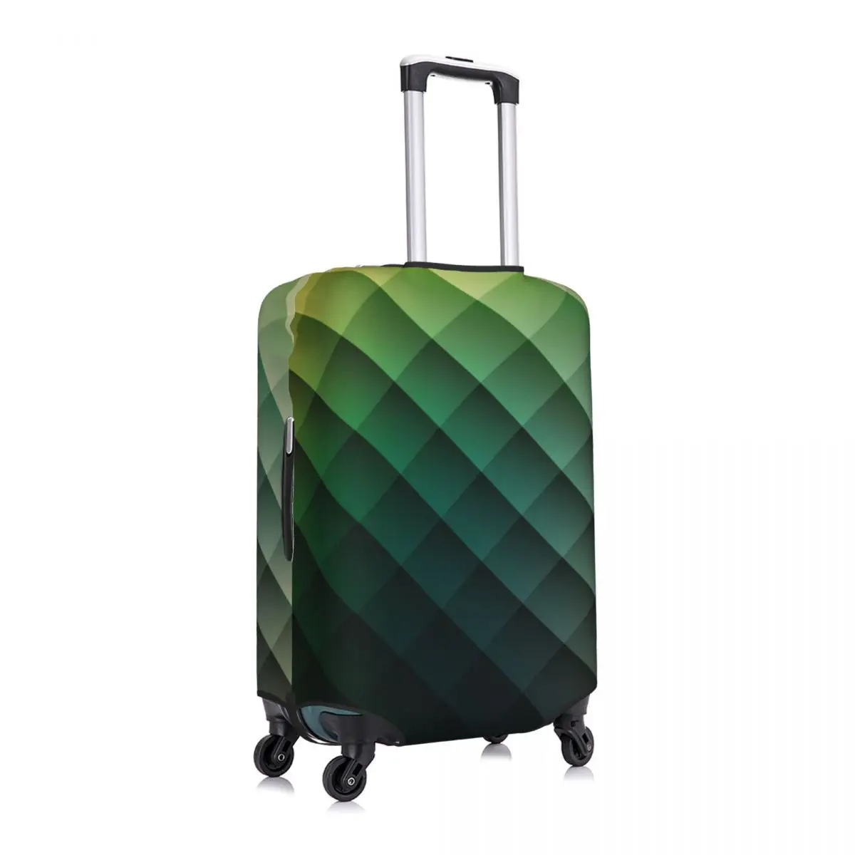 Rhombus Print Suitcase Cover Geometric Fashion Simple Pattern Cruise Trip Vacation Elastic Luggage Supplies Protector