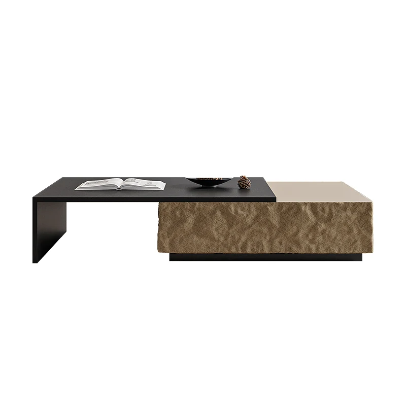 

Minimalist coffee table square furniture modern home retractable simple tea table