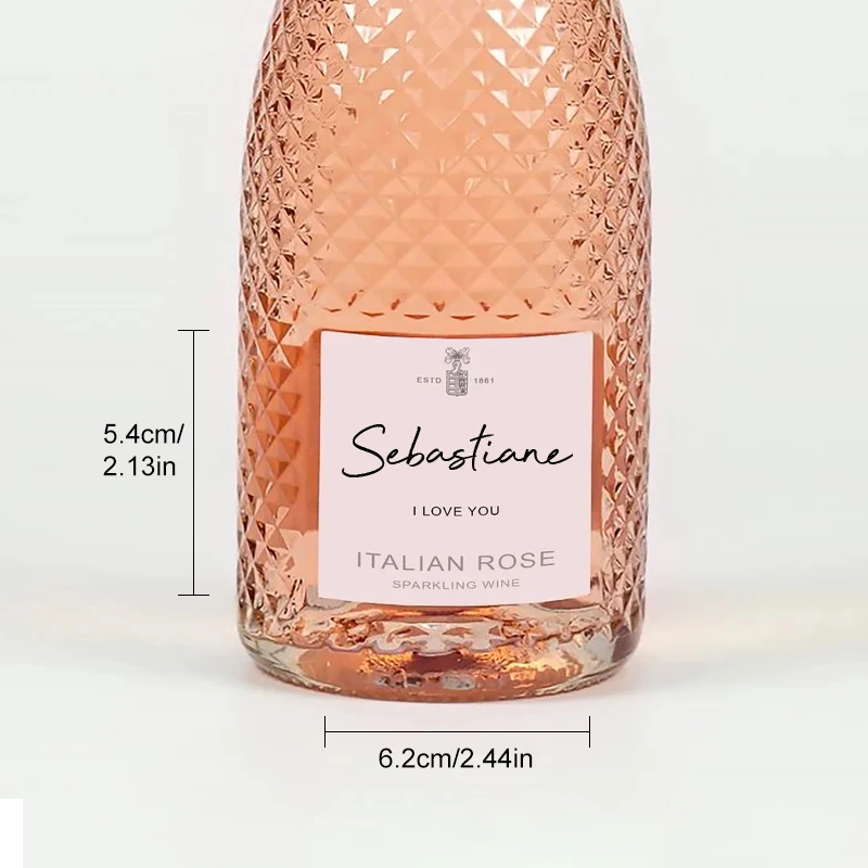 Customized Wedding Wine Bottle Labels - Personalized Couple Name Stickers for Bride Shower & Birthday Party Decor