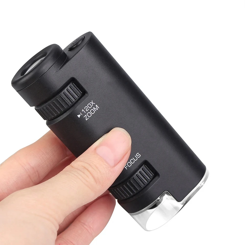 FYBL-Compact Microscope 60X-120X Pocket Digital Microscope Includes AAA Battery For Student Science Learning