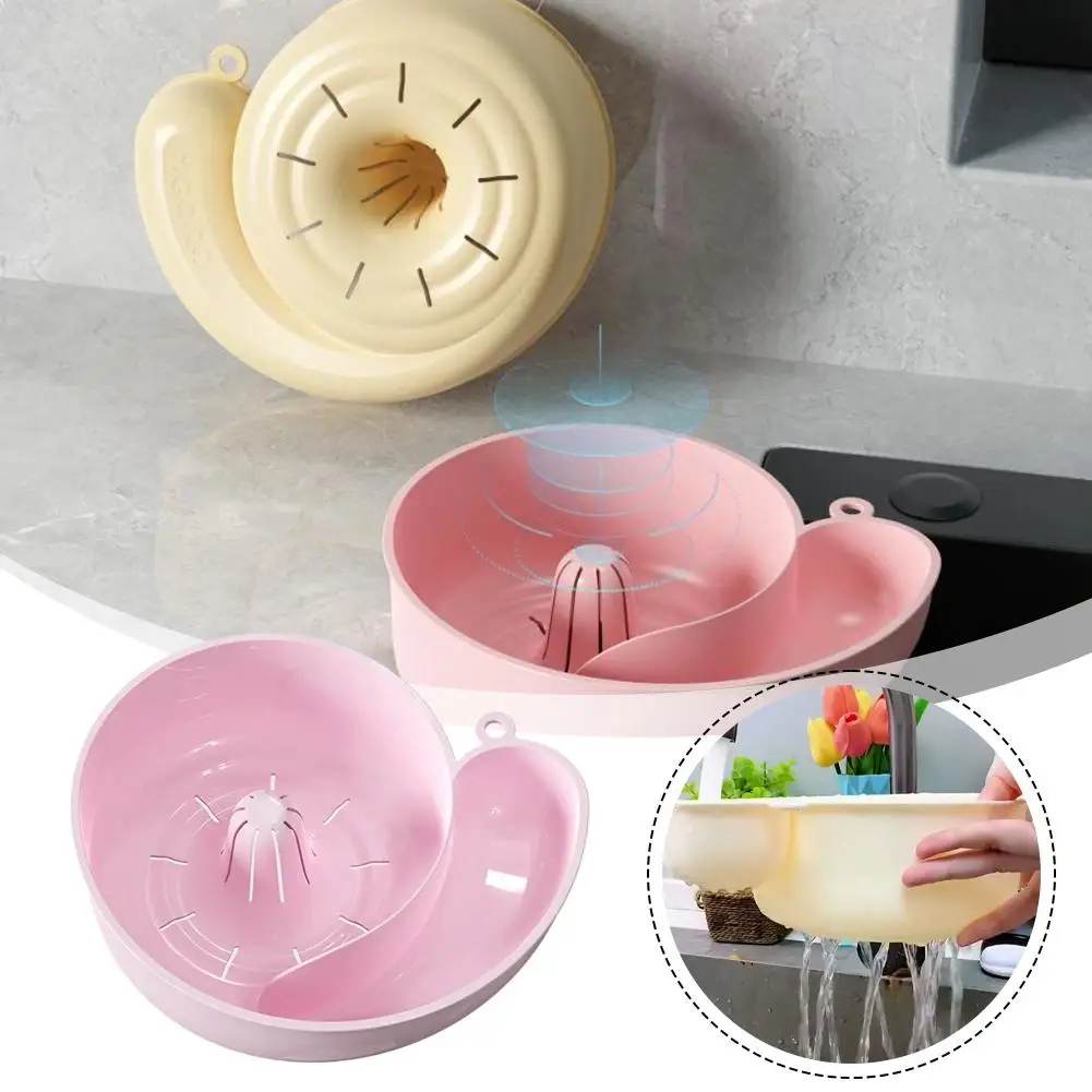 

1PC Snail Drain Basket PP Sink Colander For Home No Drill Needed Fast Draining Fits Various Sink Sizes Kitchen Drying Rack Tools