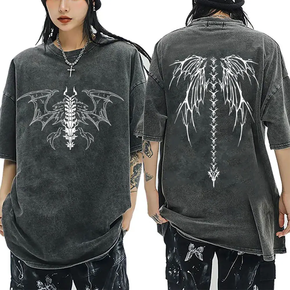 

Gym Pump Cover Skeleton Vintage Washed T-shirt Men Women Funny Fitness Workout Bodybuilding T Shirts Fashion High Quality Tshirt