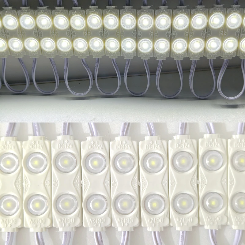 200pcs DC12V 2835 2LED Module Injection Outdoor Waterproof IP67 Strip Light for Shop Signboard Advertisement Sign Letter Decor