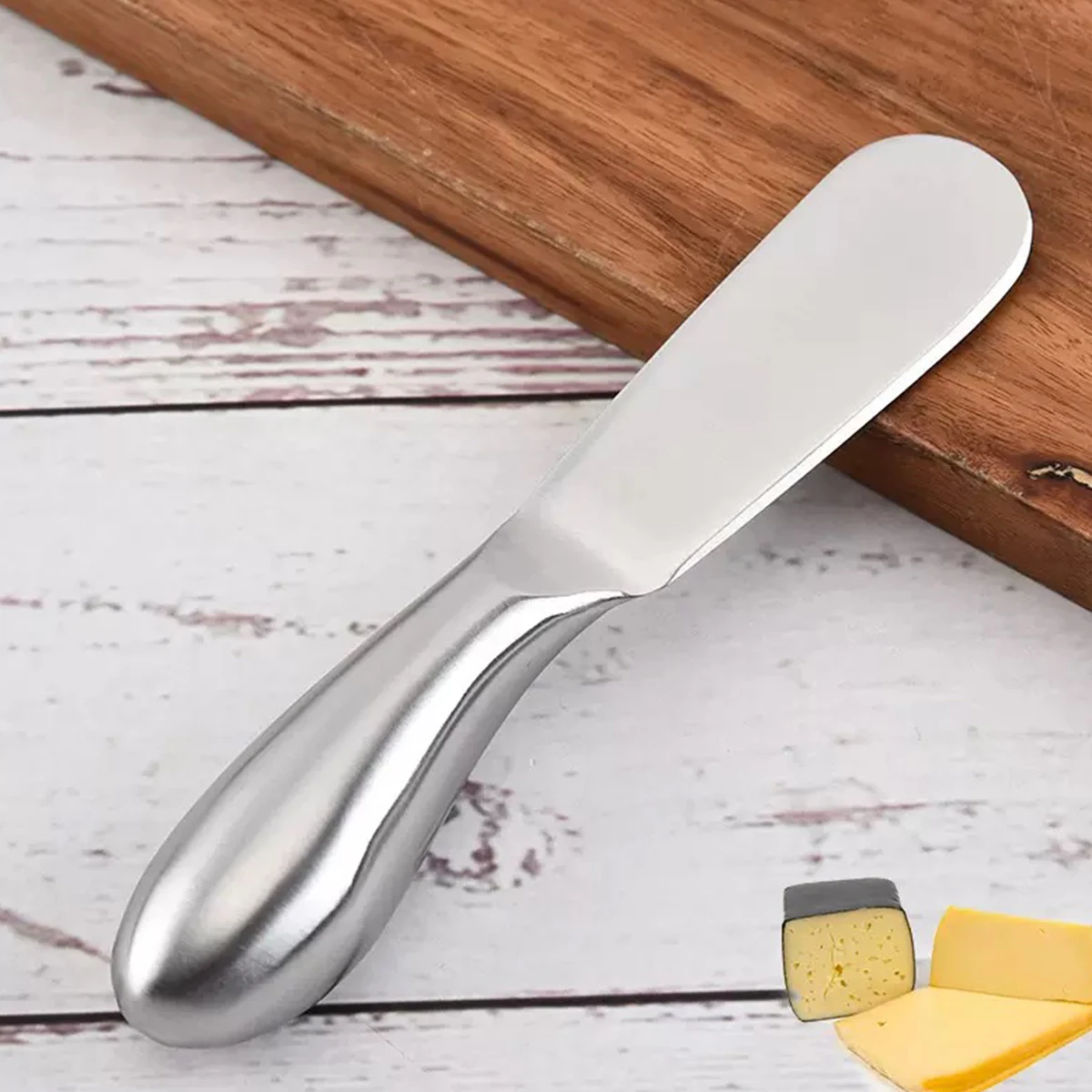 1PC/2PCS/4PCS Cheese Knife Stainless Steel Cheese Butter Cutting Knife Household Baking Tool Toast Jam Dessert Spread Knife