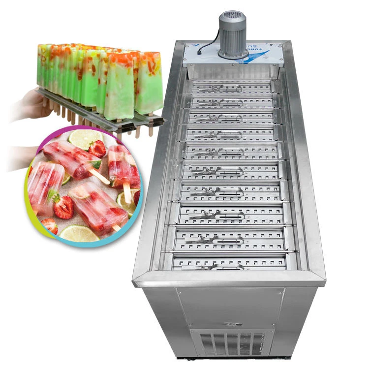 Máquina automática YourTime aprobada para hacer helados tipo Brasil, helados italianos, gelato y paletas Fanta, con 10 moldes.