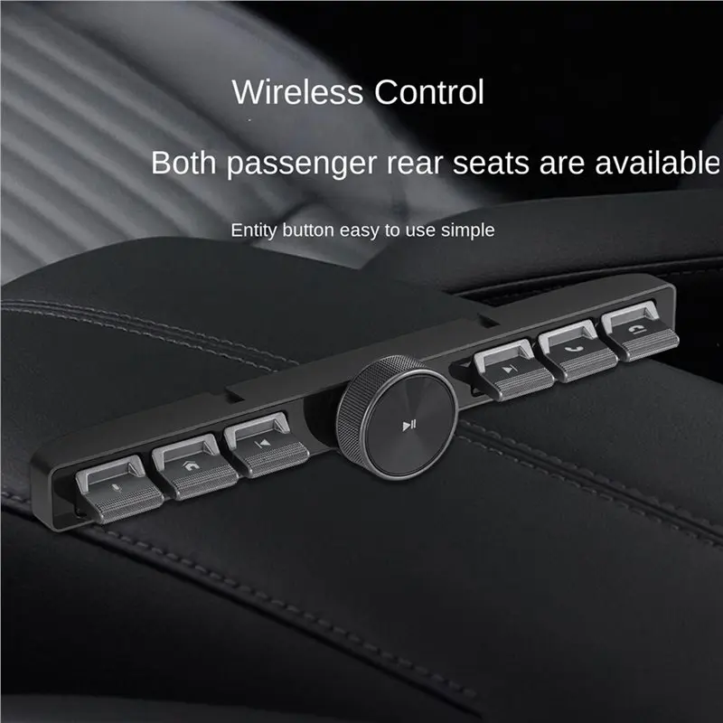 2X Wireless Multimedia Remote Control 7 Keys LED Car Controller Volume Adjuster Answer For Multimedia Navigation Player