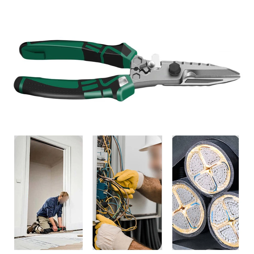 1pc Industrial-Grade Chrome Vanadium Steel Shears Powerful Rust-Resistant Metal Shears Workshop Equipment Hand Tools