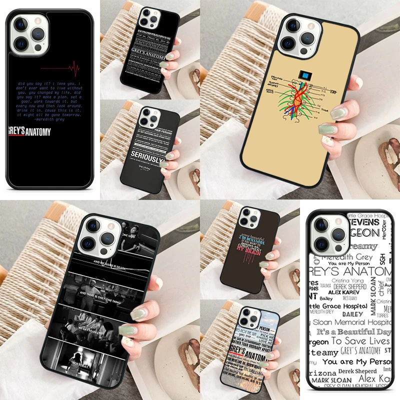 

Чехол для телефона с анатомией серы, ТВ-цитатами для iPhone 16, 15, 14, 11, 12, 13, мини Pro XR XS MAX Plus, чехол в виде ракушки