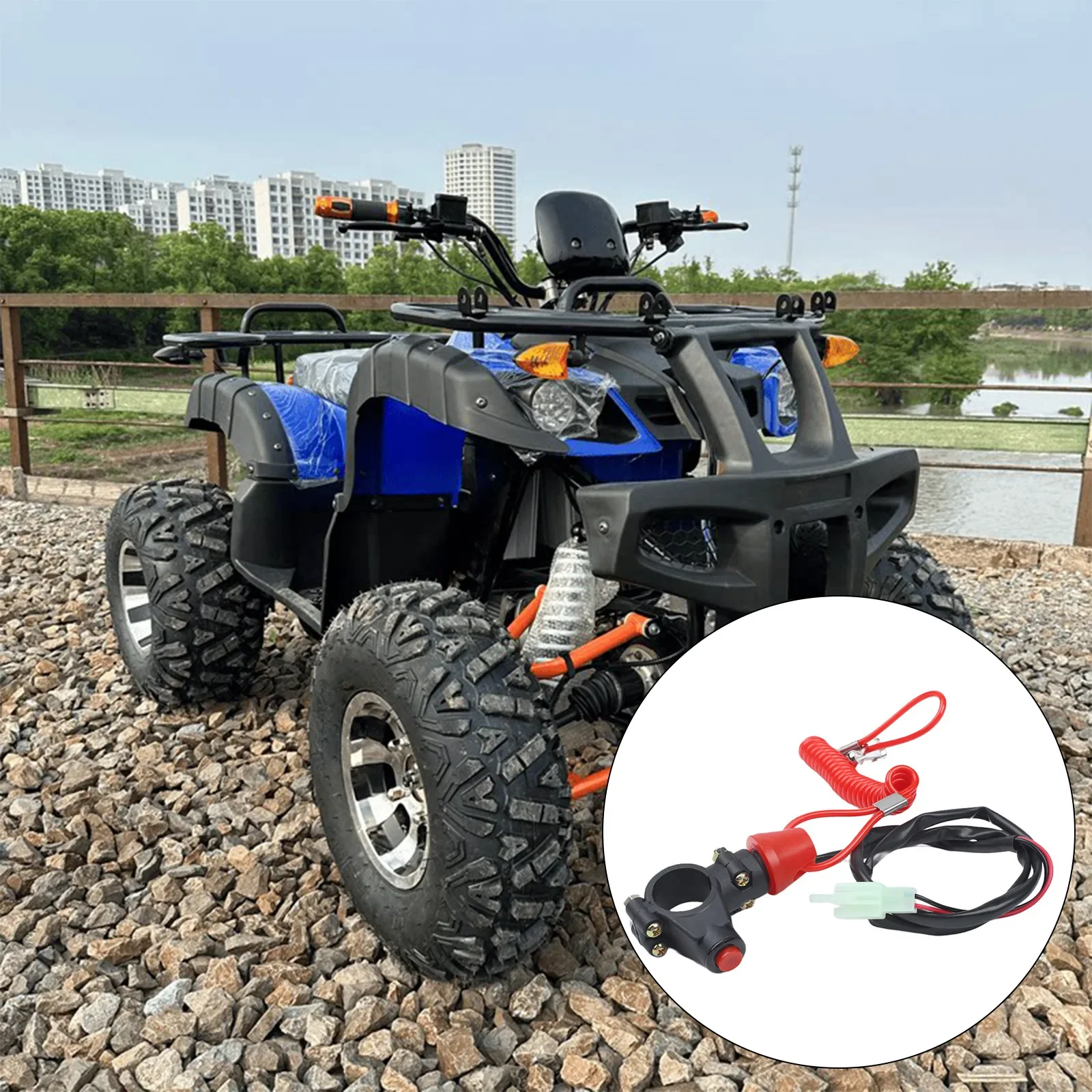 Black Red Kill Switch Lanyard Motorcycle Safety Tether Switch Motorcycle Switch Push Button Grounds Circuit On Pull