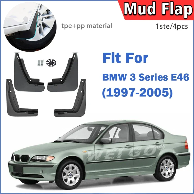 

1998 1999 2000 2001 2002 2003 2004 2005 FOR BMW 3 Series E46 Mudflaps Fender Mud Flap Guards Splash Car Accessories