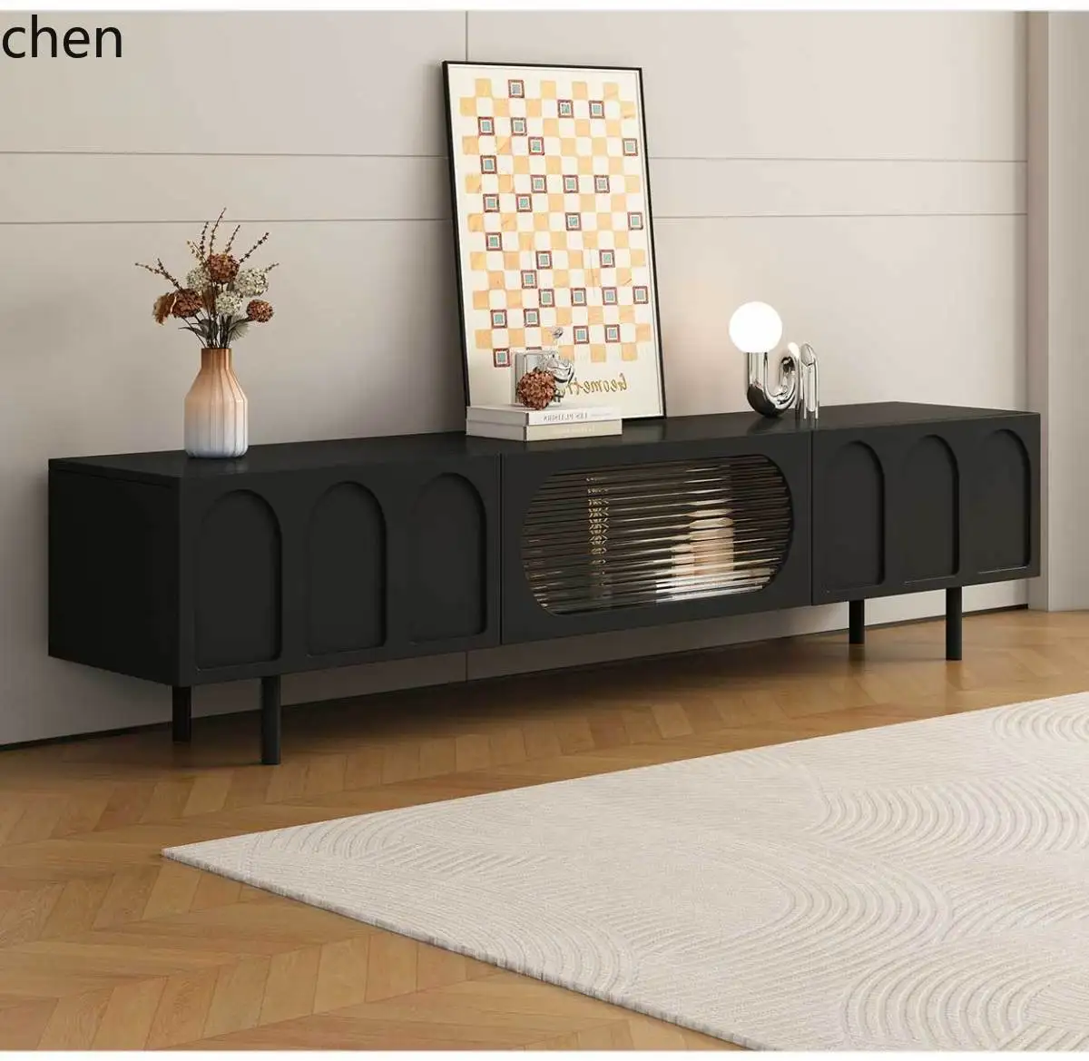HT TV Cabinet and Coffee Table Combo Simple Modern Installation TV Cabinet for Living Room