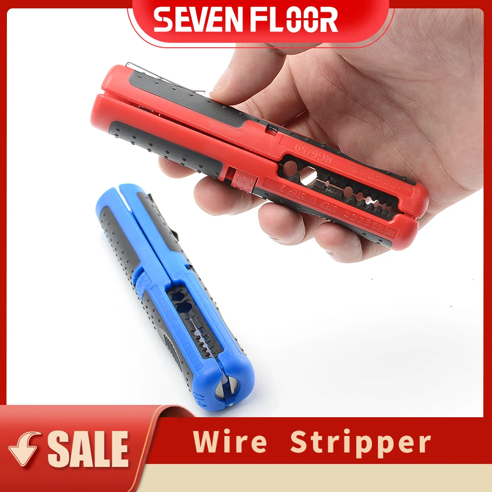 Pince à dénuder et à couper les fils multifonctionnelle portable - Outil à main avec poignée antidérapante et clip pour stylo