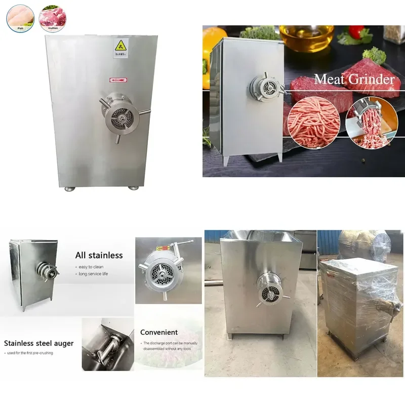 Heavy Duty Stainless Steel Commercial Meat Grinder for Fresh and Frozen Meats Beef Pork Chicken Manufacturer Supply