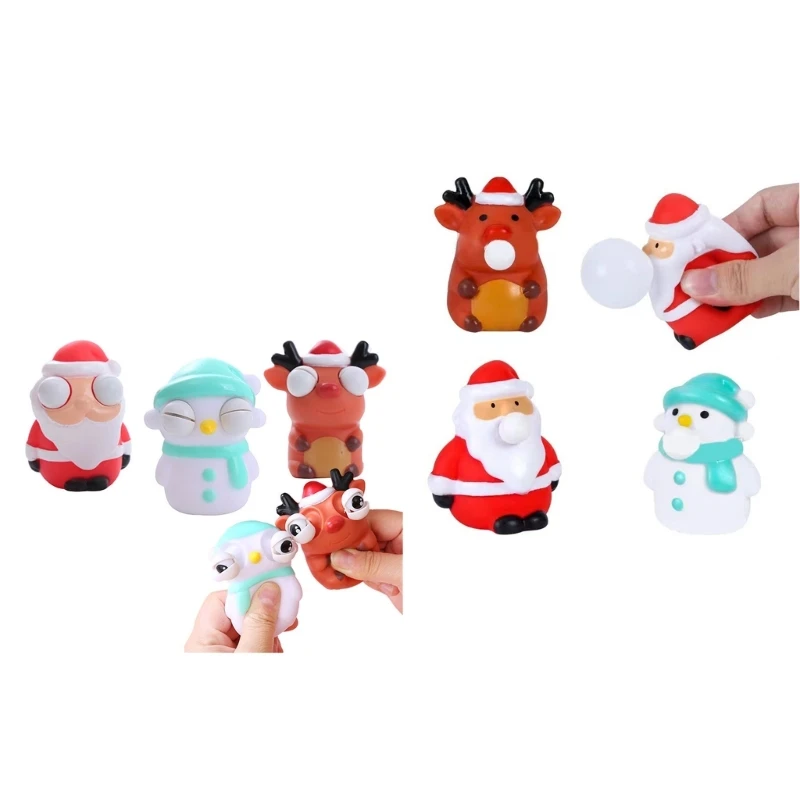 

Popping Bubble Squeeze Toy for Office Stretchy Christmas Santa TPR Toy Office Adult Kids Stress Relief Squeezable Toy