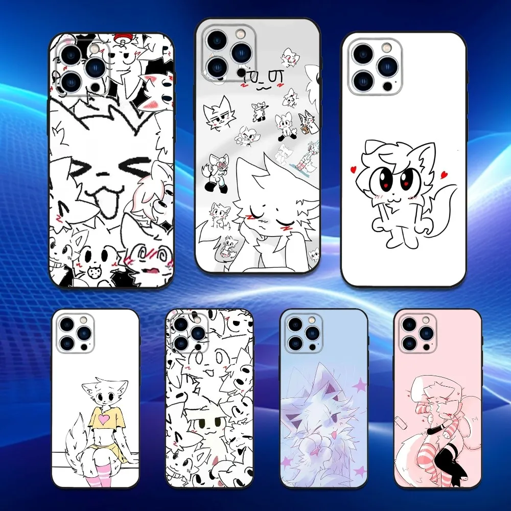 

Cute B-Boykisser F-Furry Phone Case For iPhone 16,15,14,13,12,11 Plus,Pro Max,XS,X,XR,SE,Mini,8,7,Soft Silicone Black Cover