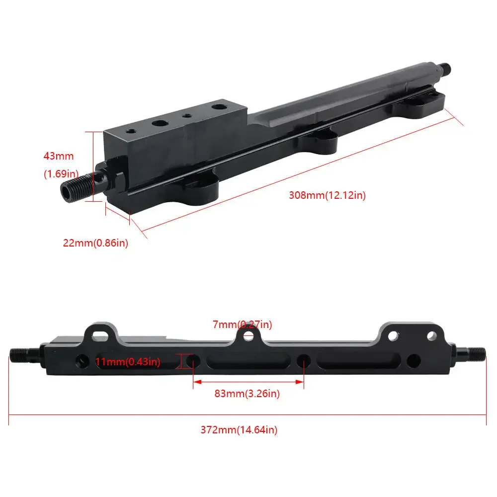 D-Series High Flow Fuel Rail Kit Aluminum for Civic CR-X D15B7 D15B8 D16A6 D16Z6