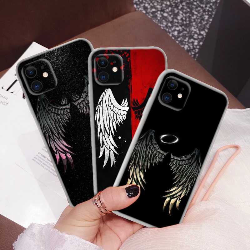 3GBY Angel wings Soft Case for Motorola Moto G Play E20 E4 E40 E5 E6 E6S E7 Power Edge 20 Lite Pro G200 G30 G4