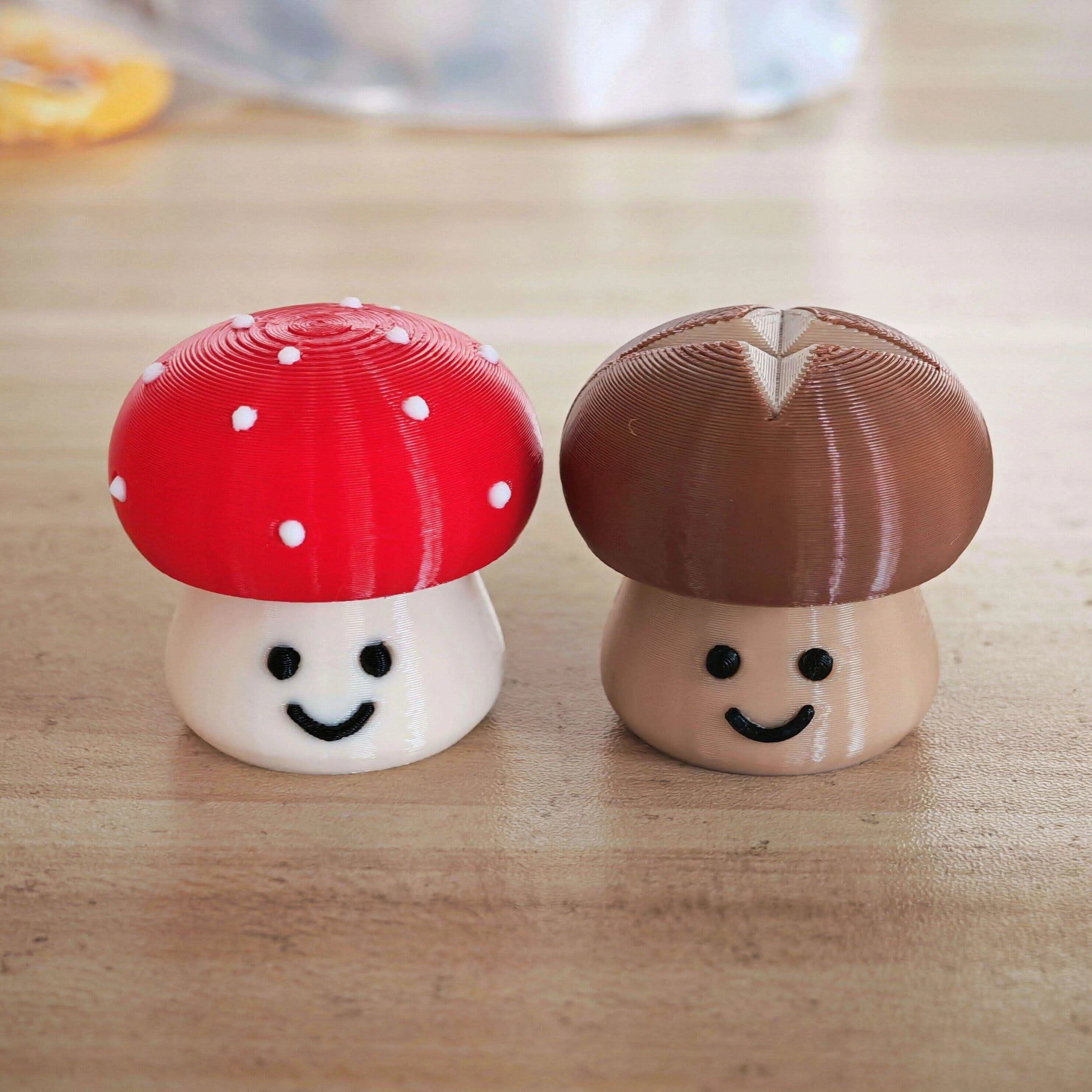 Cute Mushroom Clicker Decompression Button 3D Printed Fidget Toys Quiet Stress Relief Calm Down Focus ADHD Anxiety Best Gifts
