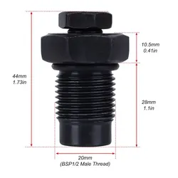 Excavator Hydraulic Breaker Hammer Nitrogen Gas Charging Valve with BSP 1/2 Thread for Breaker and M10*1 Thread for Gas Valve
