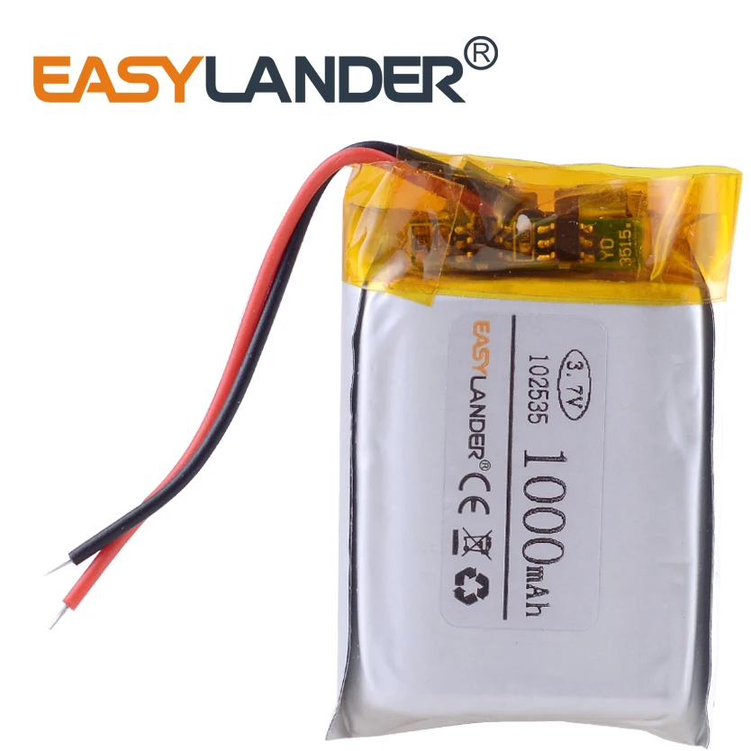 102535   3,7 В 1000 мАч литий-полимерная аккумуляторная батарея для GPS PSP MP3 SPeaker DIY PAD Power Bank Tablet LED Bluetooth Pen