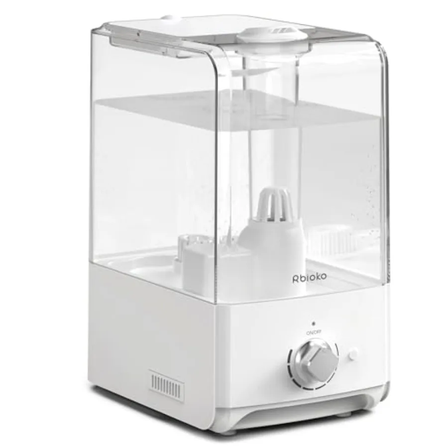

Humidifiers for Bedroom Large Room, Top Fill 6.5L Cool Mist Humidifier, 45H Runtime, 28dB Quiet Ultrasonic Air Humidifier for H