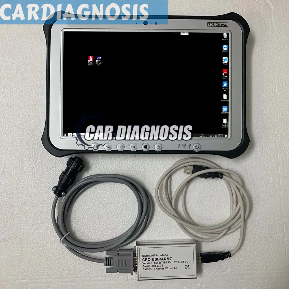 

For Toyota BT truckcom Canbox CPC USB ARM7 Forklift truck diagnostic tool CAN Interface Canbus TruckCom+FZ-G1 Tablet touchpad